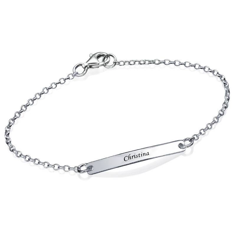 Infinity Name Necklace in 10K Solid White Gold-1 product photo