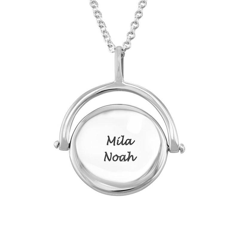 Classic Cocktail Name Necklace in 14K Solid White Gold-1 product photo