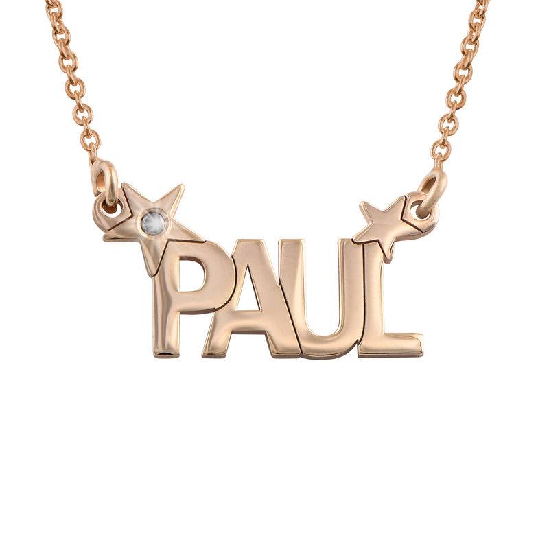 Alexis Double Plated Name Necklace in 18K Rose Gold Plating-1 product photo