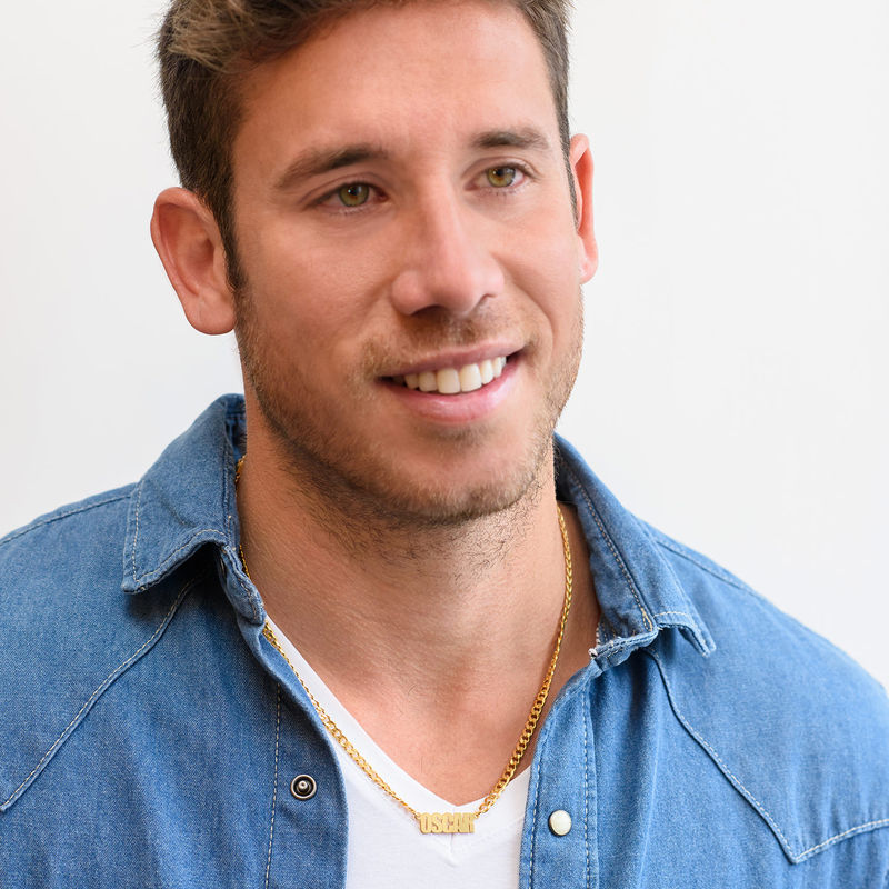 Thick Chain Name Necklace in 18k Gold Plating-2 Thick Chain Name Necklace in 18k Gold Plating-2 product photo