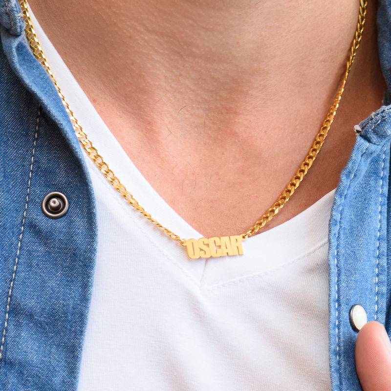 Thick Chain Name Necklace in 18k Gold Plating-3 Thick Chain Name Necklace in 18k Gold Plating-3 product photo