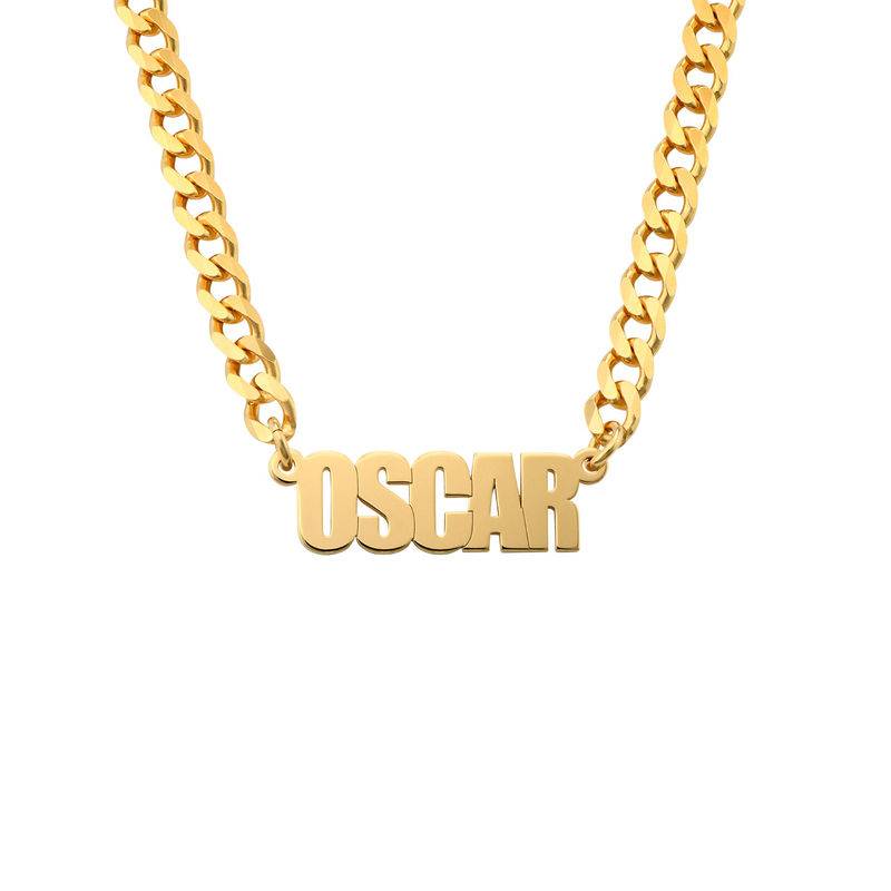 Thick Chain Name Necklace in 18k Gold Plating-1 Thick Chain Name Necklace in 18k Gold Plating-1 product photo