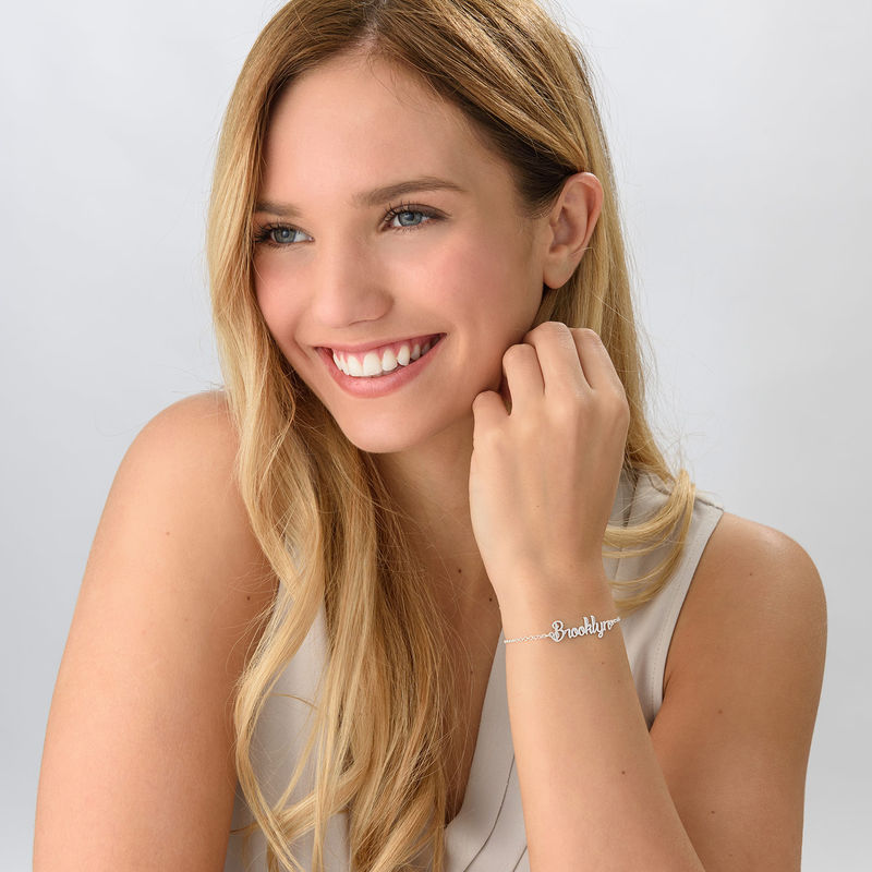 Sofia Double Band Ring with 0.15CT Diamonds in Sterling Silver-1 product photo