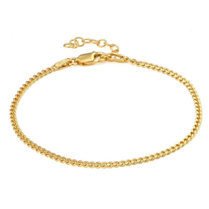 Two Hearts in One Necklace with Diamonds in 18K Gold Vermeil-1 product photo