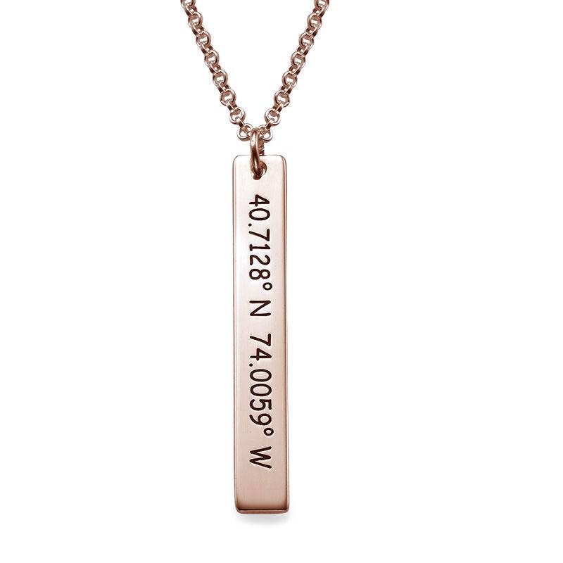 Two Hearts Forever One Necklace with Birthstones in 18K Rose Gold Plating-1 product photo