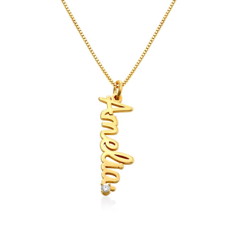 Extra Thick Carrie Name Necklace in 14K Solid Yellow Gold-1 product photo
