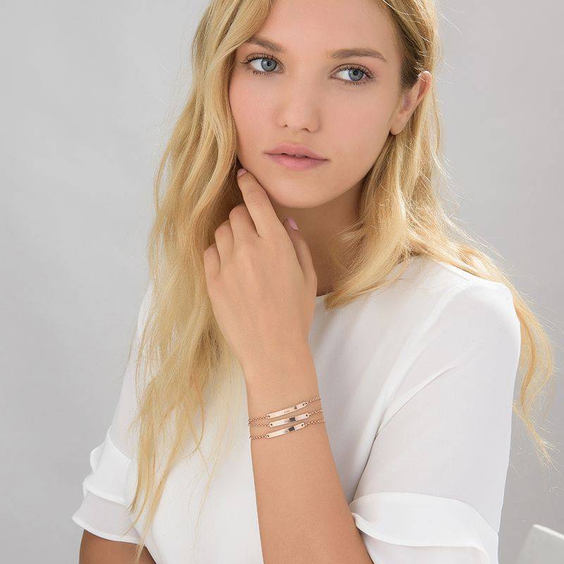 Infinity Name Necklace with Diamond in 18K Rose Gold Plating-1 product photo